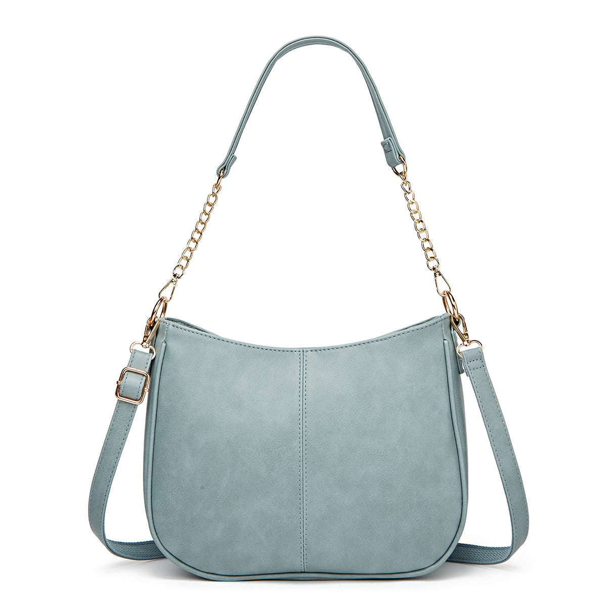 Blue | Harper blue faux leather convertible hobo shoulder bag