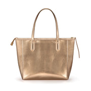 Gold | Madison women's metallic gold tote bag, front view