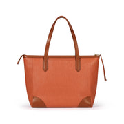 Orange | Madison 16L orange women's zip tote bag, rear view