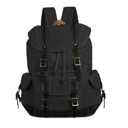 Black | Ranger 14L black waxed canvas laptop backpack