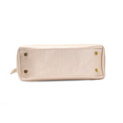 Light Gold | Madison light gold tote reinforced bottom with metal feet