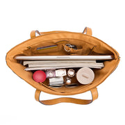 Tan | Madison 16L tan tote bag with organized interior compartments