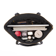 Black | Madison 16L black tote with organized interior compartments