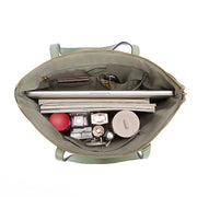 Celadon | Madison 16L celadon tote with organized interior compartments