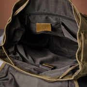 Coffee | Ranger backpack polyester interior and laptop sleeve