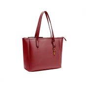 Red | Madison 16L red women's zip tote, three-quarter view