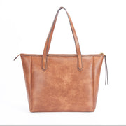 Beige | Madison 16L beige brown women's tote bag, rear view
