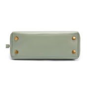Celadon | Madison celadon tote bag reinforced base with metal feet