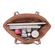 Beige | Madison 16L beige tote with organized interior compartments