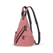 Red | Atlas red 3-in-1 canvas sling backpack front view