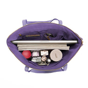 Purple | Madison 16L purple tote with organized interior compartments
