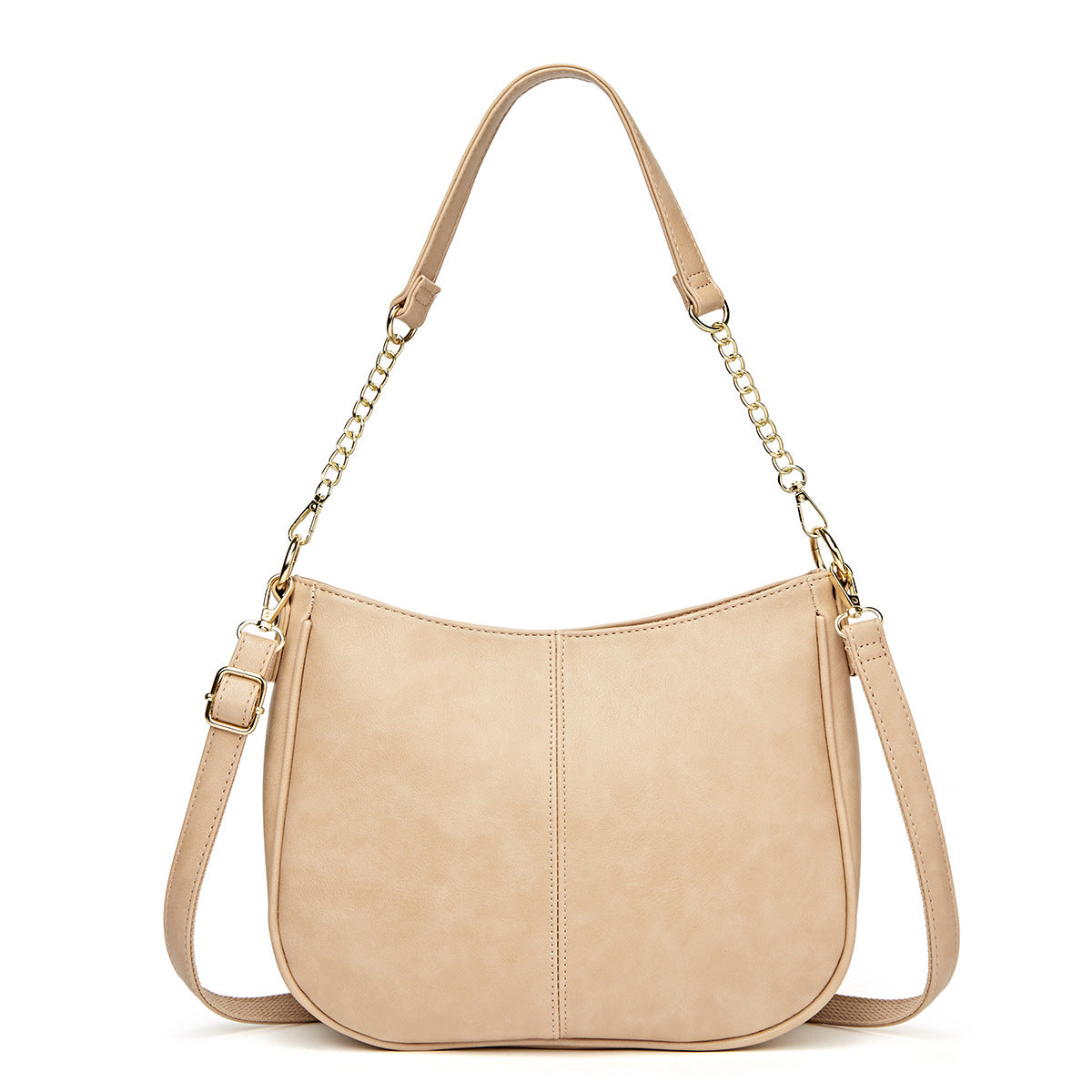 Yellow | Harper light yellow faux leather convertible hobo shoulder bag