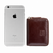 Brown | Compact brown leather card wallet carried in pocket