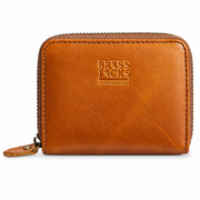 Yellow | Camden RFID full-grain leather card wallet front view