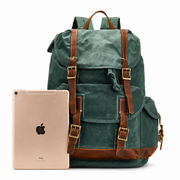 Forest green | Ranger 14L backpack size comparison with tablet
