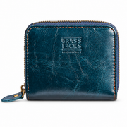 Blue | Camden RFID blue full-grain leather card wallet