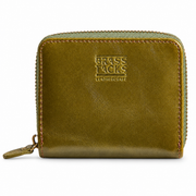 Green | Camden RFID green full-grain leather card wallet