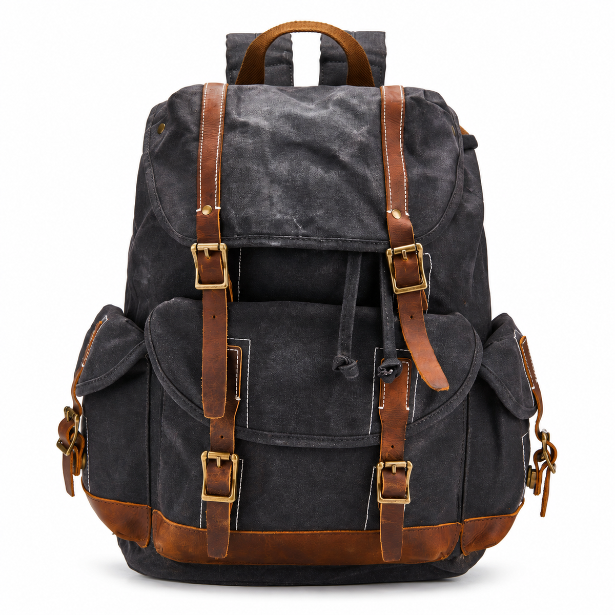 Gunmetal | Ranger 14L gunmetal waxed canvas laptop backpack