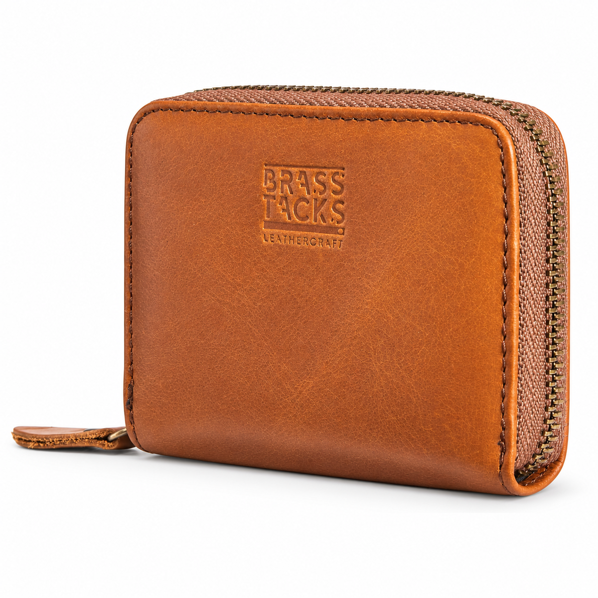 Yellow | Camden compact leather wallet angled front view